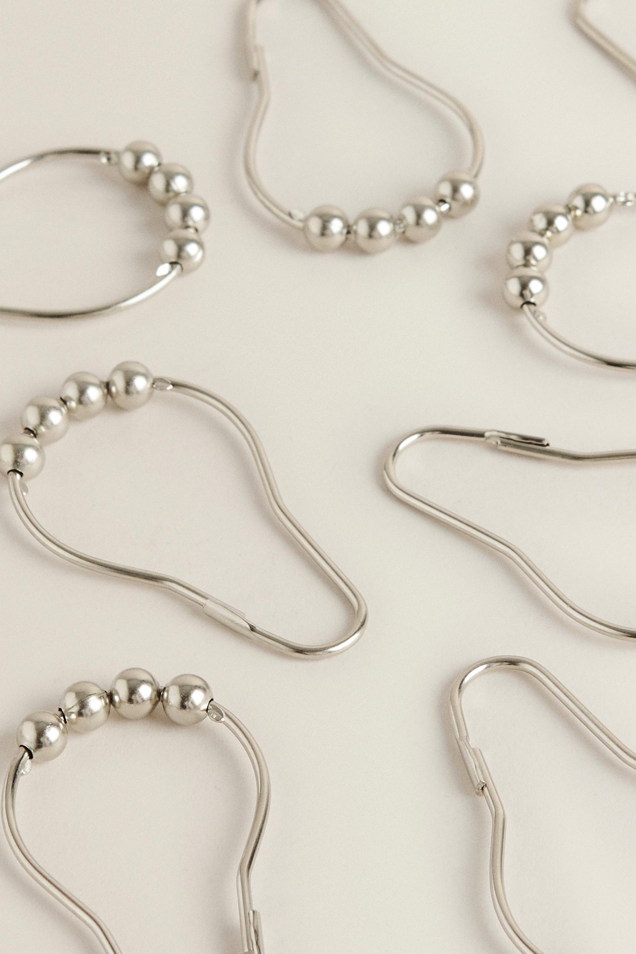 PACK OF METAL SHOWER CURTAIN RINGS (PACK OF 12)